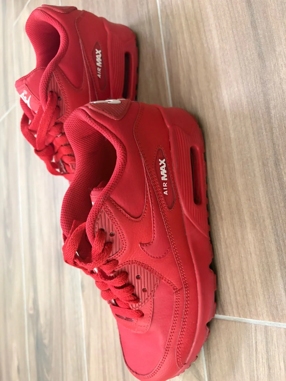Nike Kids Red Air Max Sneakers Size 4.5Y - Used
